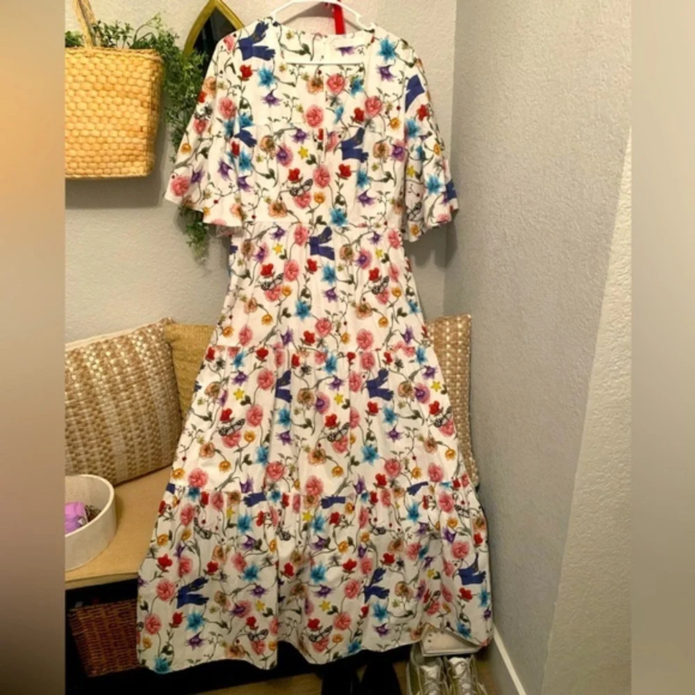 Borgo De Nor Floral Print Long Dress size 14 - Picture 3 of 17